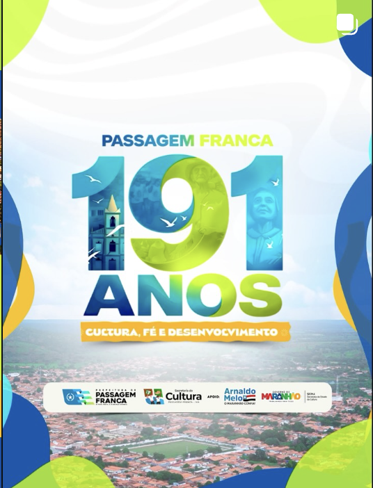 Passagem Franca celebra 191 anos com programação especial de Cultura, Fé e Desenvolvimento
