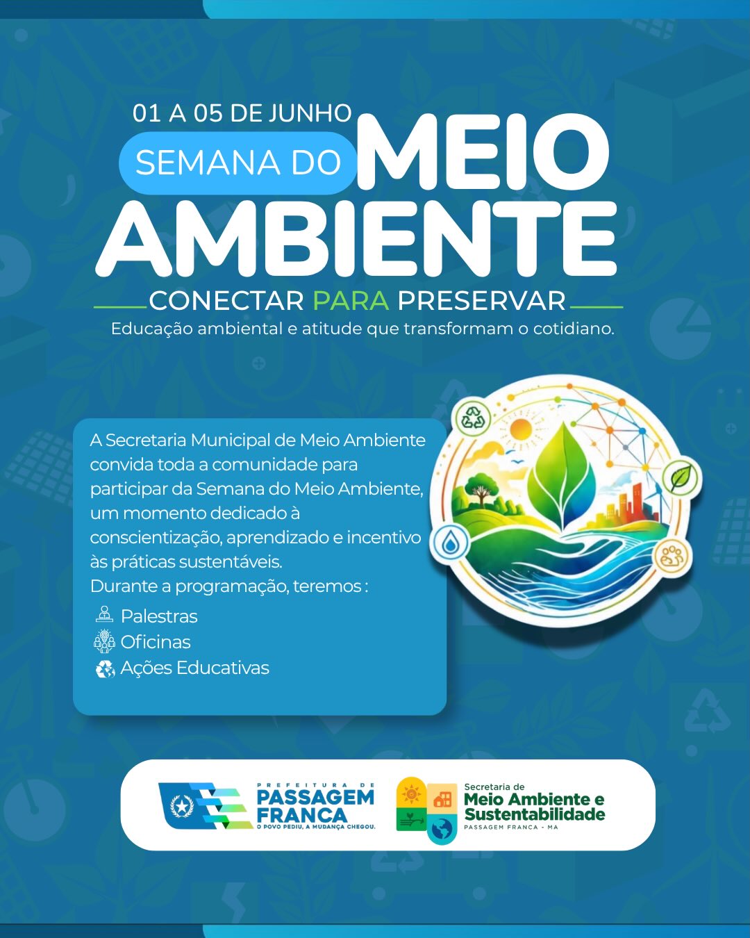 Prefeitura de Passagem Franca promove a Semana do Meio Ambiente 2026 com ampla programação