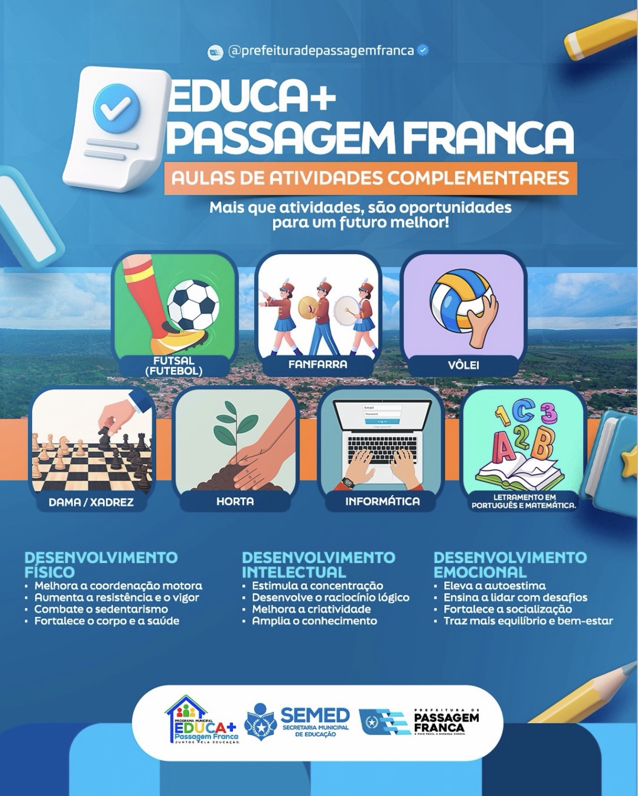 Prefeitura de Passagem Franca fortalece a educação com o Programa EDUCA+
